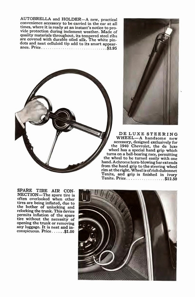 1940 Chevrolet Accessories Booklet Page 15